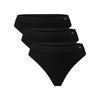 DANISH ENDURANCE Bamboo Thong Pack of 3 Women's Underpants, Super Soft, Comfortable, Seamless Waistband, Underwear for Women, black