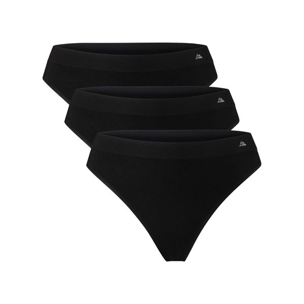 DANISH ENDURANCE Bamboo Thong Pack of 3 Women's Underpants, Super Soft, Comfortable, Seamless Waistband, Underwear for Women, black