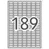Universal Labels APLI 25. 4x10mm, rounded, white, 10 sheets