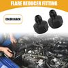 Partuto 2 Pcs AN10 to AN6 Universal Flare Reducer Fitting - Metal Black