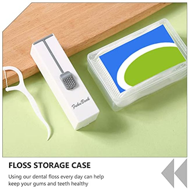 2pcs Portable Dental Floss Container Automatic Storage Case (includes  Dental Floss Picks)
