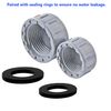 Ctyjia 2 Pack Female Thread Pipe Fitting Cap, 50mm PVC Blanking Stop Cap, Grey