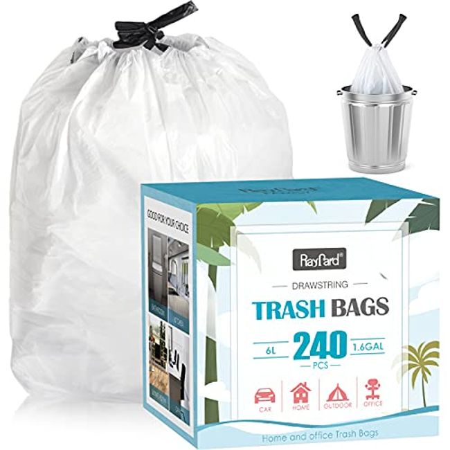  2.6 Gallon Clear Bathroom Trash Bags (240 Bags) 2