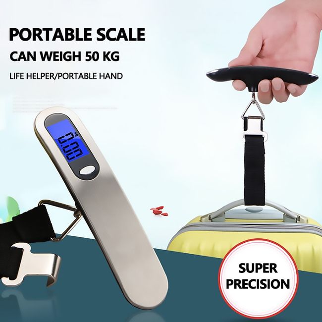 Luggage Scale, 50kg/110lb Portable Mini Suitcase Scale Household Digital  Display Scale Applied Aircraft Luggage Outdoor Scale Weighing Balance