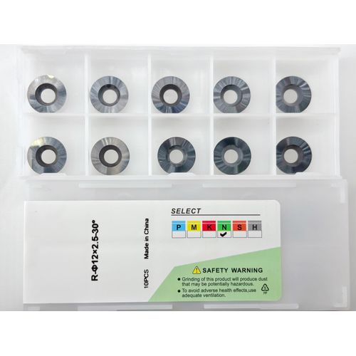 Feyzor 12mm Round Carbide Inserts for Woodturning - R12 X 2.5mm Indexable Cutter, Compatible with Mini to Pro-Series Finishers and Hollowers, Tungsten Carbide for Versatile Wood Applications, 10pcs