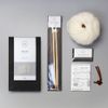 clover labo Mini Mat Kit with Knitting Rod Clover Lab Knitting Kit Mini Mat Coaster Black