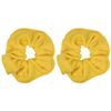 Set of 2 Large Solid Scrunchies - Yellow