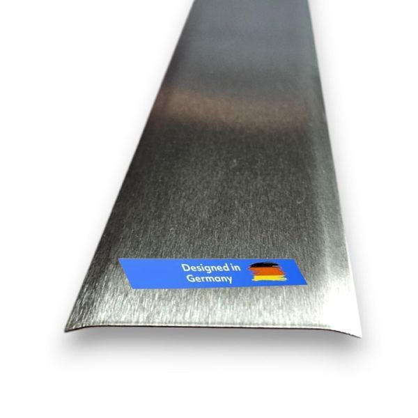 Gastro-Blechdesign Übergangsprofil, Edelstahl k240 geschliffen, 1 mm stark, Übergangsprofile, 900 x 80 mm Übergangsleiste,Übergangsschiene, Höhenausgleichprofil, Türleiste