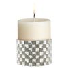 Wine Bodies Surface Protector Crystal Checkered Blocks Metal Decorated Wine Bottle Coaster