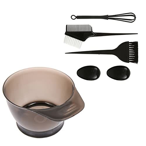 Samcos Hair Color Set of 5 Hair Dye Comb Ear Cover Hair Color Bowl Dye Hair Brush Whipper Unisex Reusable Hair Color Tool Set for Home Beauty Salon DIY Hair Dye Easy Self Hair Color Set