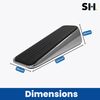 Select Hardware 03312 Decorative Rubber Chrome Stop, Wedge, Anti Slip Door Holder