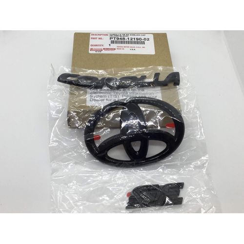 Toyota TRD Black Chrome,Abs,Plastic Emblem for Corolla SE - Gloss Black