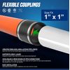 Supply Giant 1 inch Flexible coupling, Black, 10 Pack
