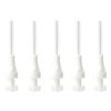 paro sonic Replacement Brush, Teeth Brush (White), Extra Fine Point, Cylindrical, 5 Pieces
