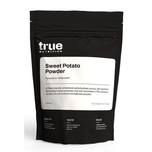 True Nutrition - Sweet Potato Powder - Paleo Friendly and Vegan Carbohydrate Powder or Meal Replacement - 1lb