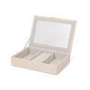 Francfranc Stacking Jewelry Box with Display Lid, White
