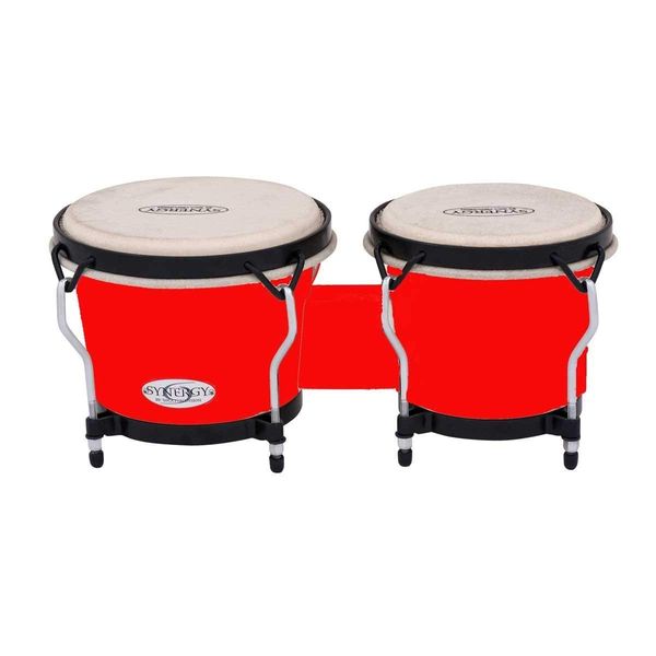 Toca Synergy Synthetic Bongo Drums - Red