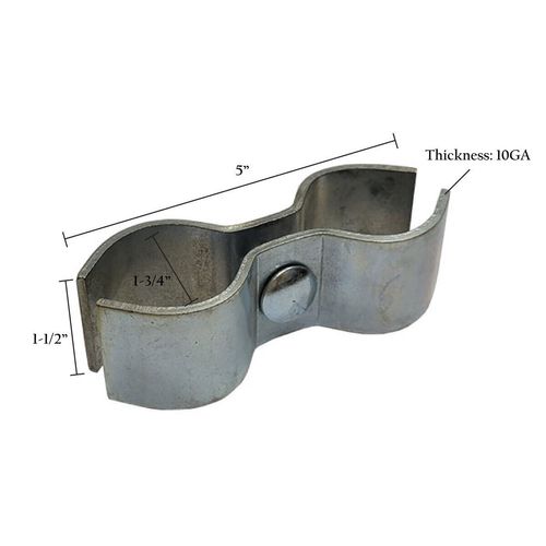 1-5/8" Panel Adapter Clamp Kennel Clamp w/ Bolt & Nut Chain Link Fence Zinc