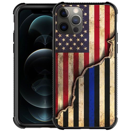 DAIZAG Compatible with iPhone 11 Case,All-Round Protection Shockproof Anti-Scratches TPU Cover,Cases for Man Woman-Red and Blue American Flag
