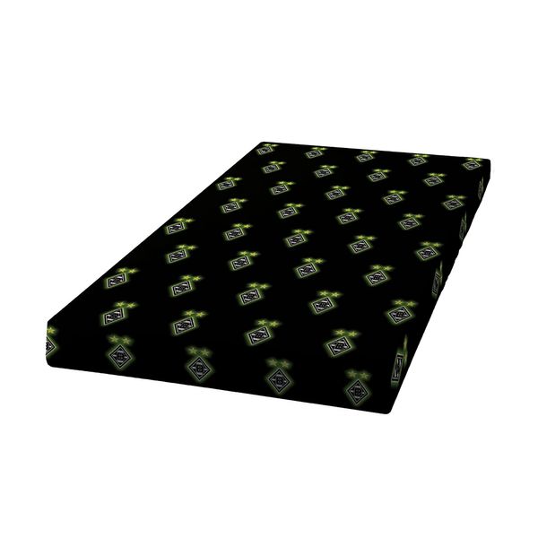 Borussia Mönchengladbach Spannbettlaken Schwarz 90-100 cm x 190-200 cm 100% Baumwollen Fohlen-Elf Borussia Park VFL 1900 Fußball Bundesliga Spannlaken Bettlaken Spannbetttuch passend zur Bettwäsche