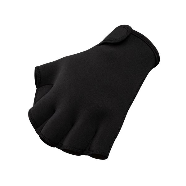 FitsT4 Sports Aqua Gloves Webbed Paddle Swim Gloves Fitness Water Aerobics and Swimming Resistance Training Gloves for Men Women Children Black S