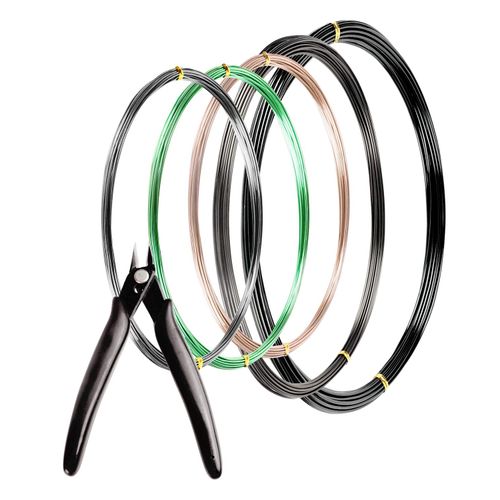 MoHern Bonsai Wire and Bonsai Tool Kit, Total 164 Feet Bonsai Tree Wire for Bonzai Trees Indoor, Size of 1-mm, 1.5-mm, 2-mm Aluminum Wire
