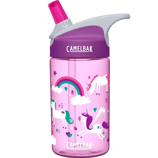 CamelBak eddy Kids Water Bottle - CamelBak Kids Big Bite Valve - Spill Proof - Water Bottle For Kids - BPA-Free Water Bottle - 12oz, Unicorns