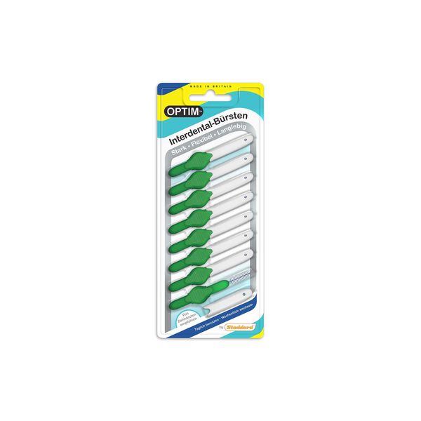 OPTIM Interdental Brushes Pack of 8 Green 0.8 mm Size 5