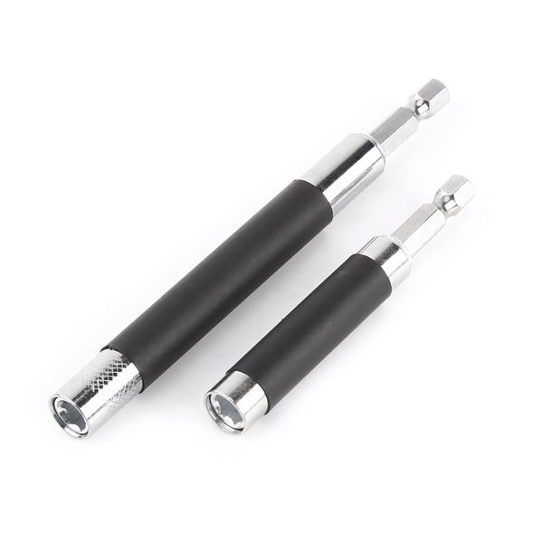 2pcs Extendible Hex Shank Magnetic Screwdriver Drill Bit Holder Extension Connection Rod Adapter for Screws, Nuts, Any Drill and Handheld Driver