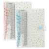 Bncxdc A5 Ring Binder, A5 Binder, 2 Pack, Clear Waterproof PVC, 6-Ring Soft Notebook Loose Leaf Binding Covers, Refillable, Round Ring, with Snap Button Closure,23.5x17cm(Daisy)