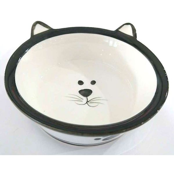 New Pet Kitten Cat Food Bowl Saucer Dish Kittens Pet Dish Red Ceramic Stone