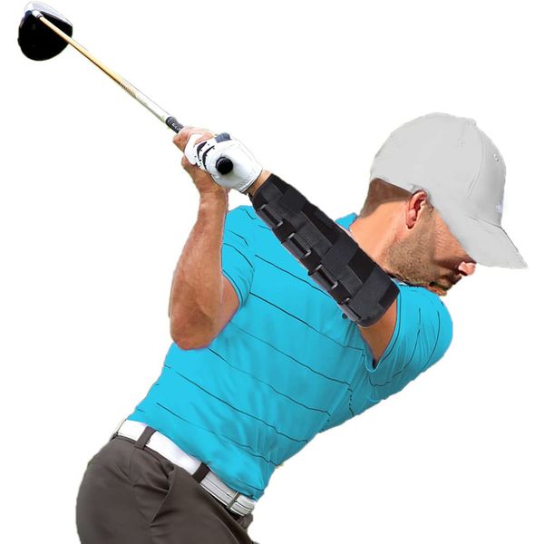 JUNNEE Golf Swing Trainer Elbow Brace, Turn and Straight Arm Golf Swing Trainer, Perfect for Guide Golf Chicken Wing Fix Corrector, Keep Your Leading Arm Straight in The Backswing