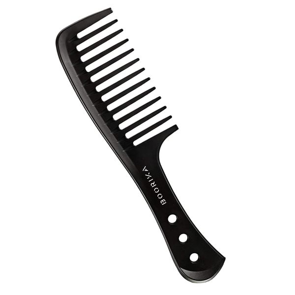 Boorika Wide Tooth Comb – Smooth & Sturdy Wide Tooth Comb for Curls – Curl Comb for Long Wet or Curly hair - Heat Resistant & Anti-Static Styling Comb