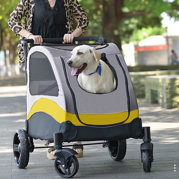 Oversized Heavy Duty Dog Stroller Pet Jogger Trolley Carrier with Mesh Skylight