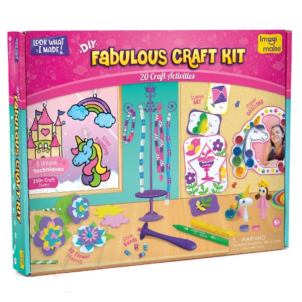 Imagimake Fabulous Craft Kit | Creative Toy and DIY Set for Kids, Arts and Crafts for Kids | Craft Kits for Kids, Gifts for 5 6 7 8 9 10 11 12 Years Old Kids | Christmas Gifts for 6 Year Old Girl