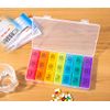 Pill Case, Medicine Case, 3 Times a Week, Supplement Case, Rainbow Color, Portable, Habit Medicine Box