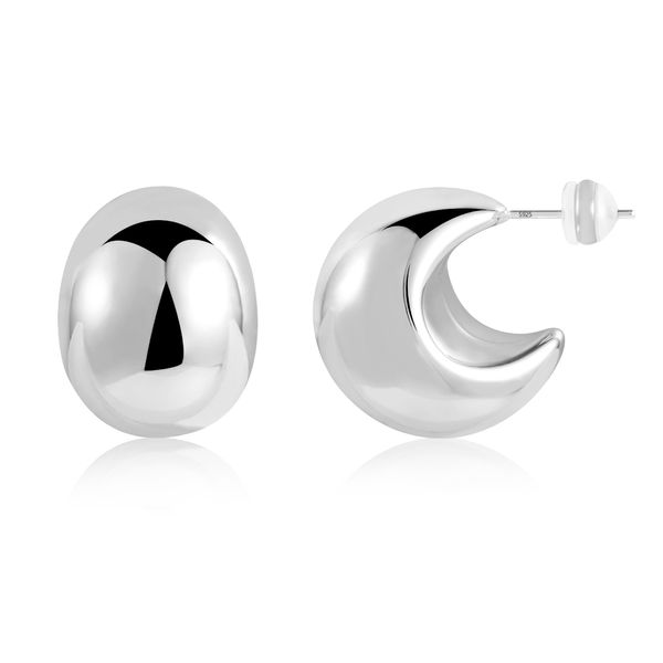 ALEXCRAFT Silver Earrings for Women Stainless Steel Silver Drop Earrings for Women Teardrop Earrings Dupes Jewellery