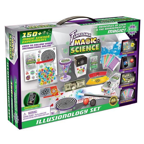 Fantasma Magic of Science Illusionology STEM Based Magic Set - Over 150 Science Experiments and Tricks, Blue