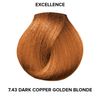 L'Oreal Technique Creme-Gray Coverage-Dark Copper Golden Blonde #7.43( 6 PACKS )
