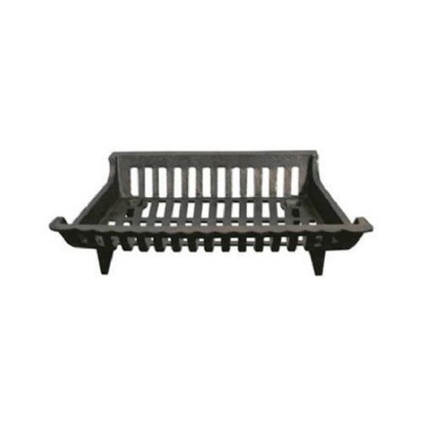 Open Hearth  Cast Iron Fireplace Grate, Black, 18-In.