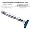 Taconic Shave, Heavyweight Triple Blade Razor, Compatible with Gillette Sensor and Sensor Excel Refill Cartridges, Includes 1 Preloaded Blade