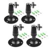 Coolotic 4pcs Security Camera Wall Mount Security Camera Stand Universal Camera Mount CCTV Camera Bracket Ceiling Wall Mount Fixed Stand Adjustable Home Surveillance System (Black)