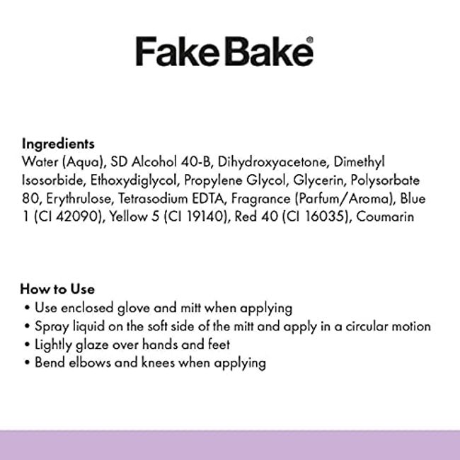 Fake Bake Flawless Self-Tan Liquid and Professional Mitt - Size : 6 oz