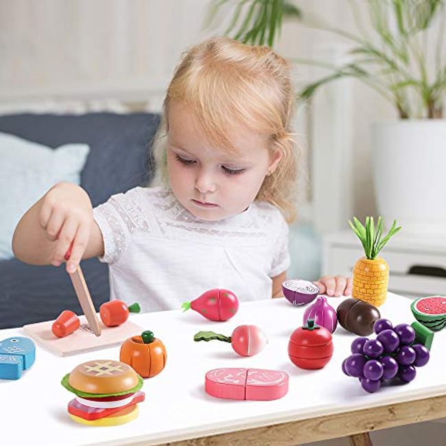 Retend Play Toys Plastic Food Cutting Fruit Vegetable Pretend Play Children Kitchen  Toys Montessori Learning Educational Toys - Realistic Reborn Dolls for Sale