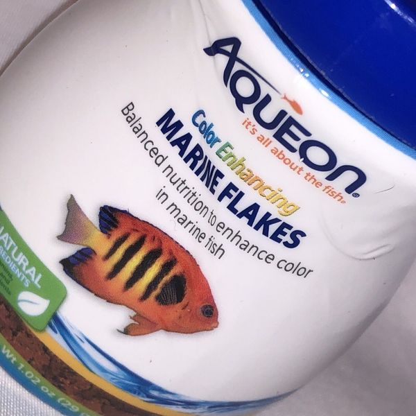 Aqueon Color Enhancing Marine Flakes Fish Food 1.02 oz- We Combine Ship