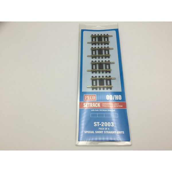 Peco Oo/Ho Setrack Pack Of 4 Special Short Straight