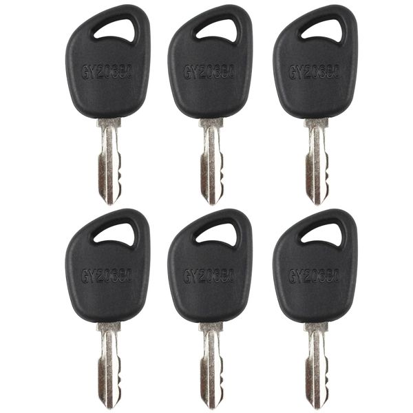 6PCS Lawn Mower Ignition Keys GY20680 Replacement for John Deere 1023E 1026R 2025R 2026R 100 LA LT SST X Series 1026R L100 L110 L108 L111 L118 L120 L130 LA125 LA130 LA135 LT150 LT155 D110