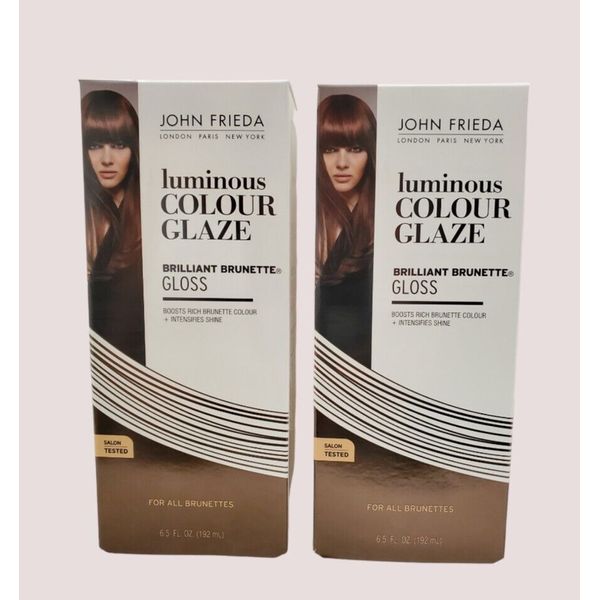 Lot (3) JOHN FRIEDA Brilliant Brunette Gloss - Glaze Boosts Rich Color 6.5 fl oz