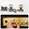 sourcing map 2 Pcs Aluminium Potentiometer Knobs, 1/4" (6mm) Universal Volume Tone Control Knobs for Guitar, Bass, Diamond 5/8" Black