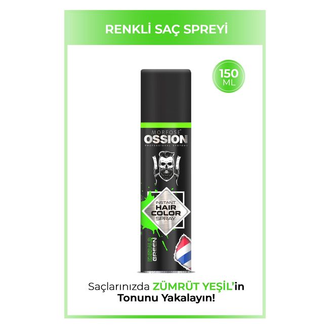 Ossion Premium Barber Line Yeşil Renkli Saç Spreyi 150 ml